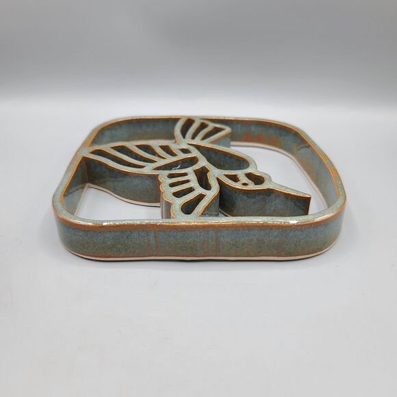 Bay Pottery Hummingbird Trivet Wall Hanging Table Decor Stoneware Pottery - Picture 4 of 11